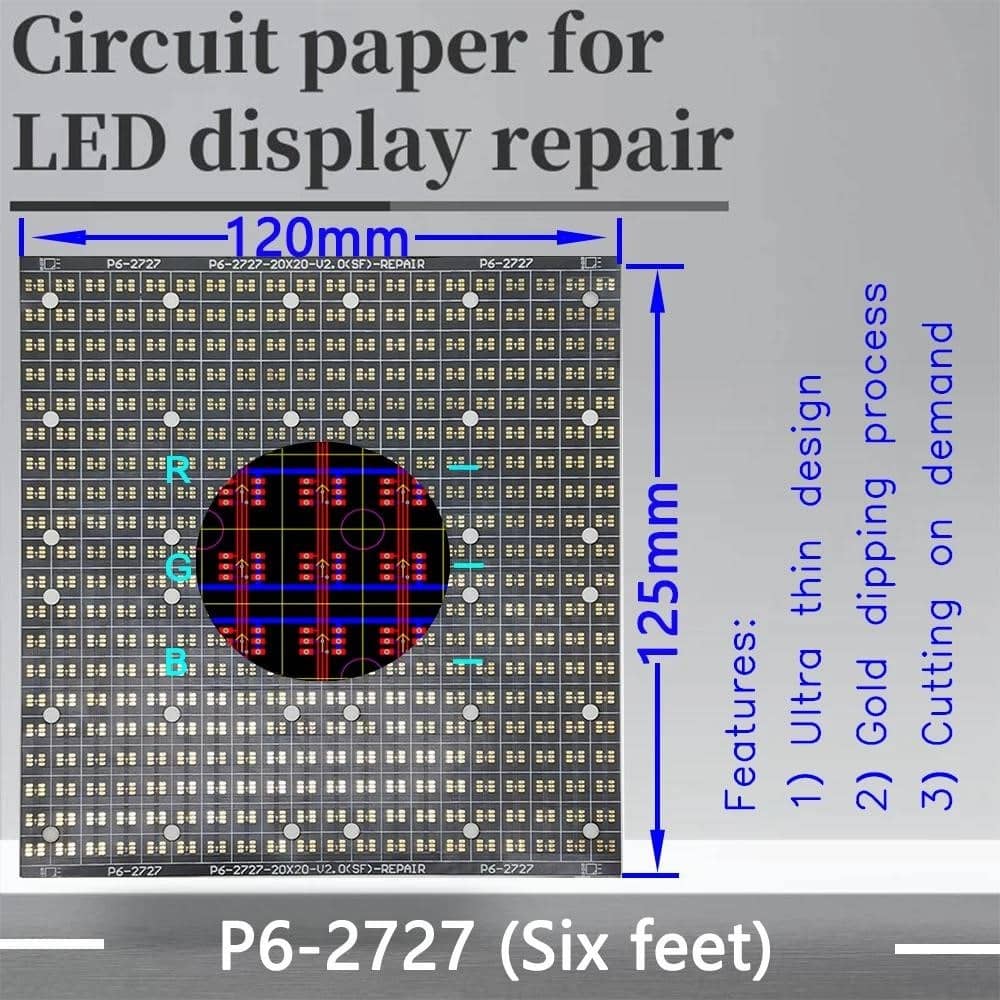 P6 sērijas shēmas papīrs LED moduļa PCB paliktņa remonts P6-3528 P6 ...